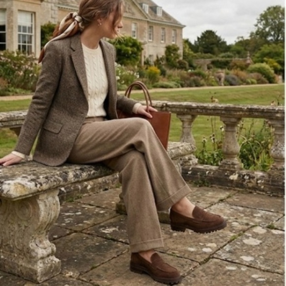 J Crew Winona Penny Loafers Shoe Lug Sole 11 Suede Rich Coffee Brown BP306 $228